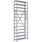 Metalware – Étagère enclenchable RK415, 13 tablettes, 36 x 18 x 100 po, gris pâle-Système de tablettes ajustables offrant un espace de rangement solide, mais économique qui convient à vos besoins