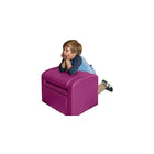 Uncaged Ergonomics STASH Chaise enfant pliante rembourrée avec rangement intégré, pouf (ROSE)-5