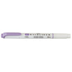 Zebra – Surligneur double pointe style stylo Mildliner, violet doux-Double pointe : biseautée, pastille