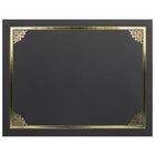 St. James - Porte-certificats/porte-documents - bordure dorée - finition lin - noir - paquet de 5 - 83802-Ajoutez une touche d'élégance, de cérémonie et de sincérité à l'attribution de reconnaissance