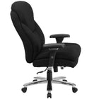 Flash Furniture - Fauteuil de direction pivotant HERCULES Big and Tall, soutien lombaire, pour usage intensif (GO2085)-Rembourrage en tissu noir