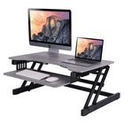 Rocelco - Élévateur de bureau à hauteur réglable assis-debout de 32 po ADR avec poignées faciles à soulever - Gris-Disponible en noir, blanc ou gris