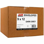 JAM Paper - Enveloppes ouvertes pour catalogue - 9" x 12" - Gris foncé - Paquet de 50-Taille: 9 po L x 12 po l