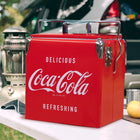 Coffre à glace de collection Coca-Cola, 13 L-Extérieur en métal avec fini peint