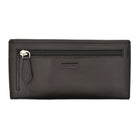 Club Rochelier -  Pochette pour femme avec chéquier et gousset - Noir-Fermeture à rabat avant avec bouton-pression