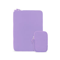 LOGiiX - Vibrance Essential Sleeve avec pochette pour ordinateurs portables jusqu'à 14 po - Mauve-Mauve - Toile