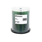 Verbatim – Disques vierges CD-R 52x de 700 Mo, surface argentée brillante imprimable par sérigraphie, carrousel, 100/pqt (94970)-Disques CD-R vierges