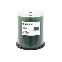 Verbatim – Disques vierges CD-R 52x de 700 Mo, surface argentée brillante imprimable par sérigraphie, carrousel, 100/pqt (94970)-Disques CD-R vierges