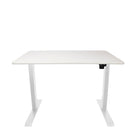 AnthroDesk - Bureau assis/debout electrique - Starter Blanc avec une surface de travail WM 48" x 30"-Bureau debout non programmable avec boutons haut et bas.
