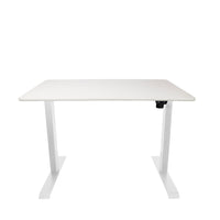 AnthroDesk - Bureau assis/debout electrique - Starter Blanc avec une surface de travail WM 48" x 30"-Bureau debout non programmable avec boutons haut et bas.