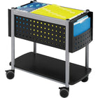 Safco® - Classeur mobile Scoot à dessus ouvert, noir-Pour les chemises suspendues de format lettre ou légal  