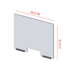 Avant de pare-haleine modulaire Mark Maker - Acrylique transparent de 1/4" - panneau de 35,5" de largex31,5"H-2 rails inférieurs-Fabriqué à partir d'acrylique transparent de 1/4".