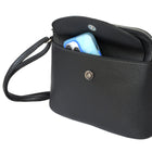 Nicci - Sac à bandoulière avec rabat sur le devant - Noir-Quincaillerie argentée