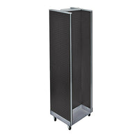 Azar Displays – Présentoir de plancher H-Unit, 60 x 16 po, noir (700431-BLK)-Plastique noir