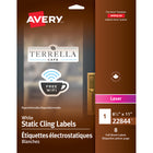 Avery - Étiquettes électrostatiques - 8-1/2po x 11po - Blanc  - 8 Étiquettes-Étiquettes électrostatiques