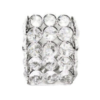 Elegance – Porte-bougie carré en cristal étincelant (72872)-Porte-bougie