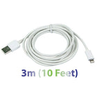 Exian - Câble Lightning USB épais, 3 m, blanc-Appareils compatibles : iPhone 6/iPhone 6 Plus/5s/5c/5, iPad Air/iPad Air 2, iPad mini 3/mini 4/mini, iPad 4e génération, iPod nano 7e génération et plus encore
