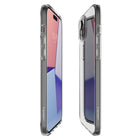 Spigen - Crystal Flex pour iPhone 15 - Cristal Clair-Support mince, ergonomique et complet pour le chargement sans fil