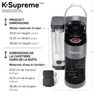 Keurig K-Supreme - Cafetière une tasse à la fois pour capsule K-Cup  avec technologie MultiJet - Gris-Commandes simples : Il suffit d’insérer n’importe quelle capsule K-Cup ou du café moulu et d’utiliser les commandes à boutons pour infuser un délicieux café