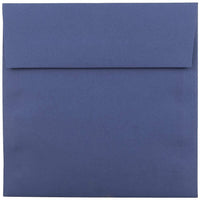 JAM Paper Enveloppes carrées de 6,5 x 6,5 po, bleu présidentiel, 25/paquet (263917218)-Enveloppes carrées pour invitation
