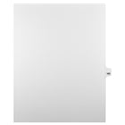 Markmaker - Intercalaires imprimes Legal, Blanc, 1/25th coupe, format lettre, sans trous, 25 tabs/PQT, 5 PQT/Boite, Numero 165-Intercalaires imprimes Legal