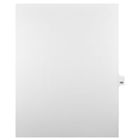 Markmaker - Intercalaires imprimes Legal, Blanc, 1/25th coupe, format lettre, sans trous, 25 tabs/PQT, 5 PQT/Boite, Numero 165-Intercalaires imprimes Legal
