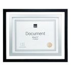 Kiera Grace – Cadre flottant City pour documents de 8 1/2 x 11 po, cadre pour document, 11 x 14 po, noir et chrome, paquet de 12-Cadre flottant de 11 x 14 po pour document