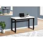 Monarch Specialties - 7681 Bureau 48 po L - Hauteur Adjustable Blanc/Metal Noir-Le dessus de table construit au panneau épais ajoute un look chic avec son fini blanc dans votre bureau à domicile, appartement ou condo