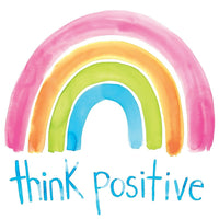 WallPops - Penser positivement Kit d'art mural-Kit d'art mural arc-en-ciel avec une citation inspirante