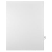 Markmaker - Intercalaires imprimes Legal, Blanc, 1/15th coupe, format lettre, sans trous, 25 tabs/PQT, 5 PQT/Boite, Numero 147-Intercalaires imprimes Legal