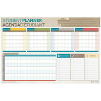 Day-Timer® – Planificateur scolaire réversible, 24 po x 36 po-Planificateur laminé souple