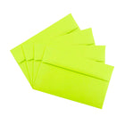 JAM Paper Enveloppes format livret de couleur vive, ferm. gommée, 6 x 9 1/2 po, vert lime, paq./100-Fermeture : Gomme