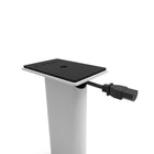 Kanto SP9 Stand de haut-parleur universel de 9 po pour bureau avec gestion des câbles - Blanc-Les plaques supérieures rotatives garantissent que vos haut-parleurs sont parfaitement positionnés