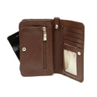 Ashlin Sac-pochette à dragonne VITA pour téléphone intelligent iPhone 7 et iPhone 6, brun foncé-Portefeuille tendance.