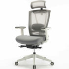 MotionGrey - Cloud Mesh Series - Chaise de bureau ergonomique pour bureau d'ordinateur executif - Blanc-Support dorsal ergonomique