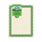 Geographics - Certificats de bordure verte papier cartonné - 8,5" x 11" - Papier de canne à sucre - Paquet de 15-Compatible avec les imprimantes à jet d'encre et laser
