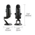 Blue Yeti USB Condenser Microphone - Blackout-Onboard audio controls: Headphone volume, pattern selection, instant mute, and mic gain put you in charge of every level of the audio recording and streaming process