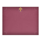 St. James – Reliures de présentation, motif crucifix feuille d'or, lin bourgogne 80 lb, paq./25-Créez des souvenirs tangibles avec ces reliures de présentation haut de gamme