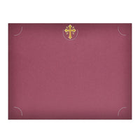 St. James – Reliures de présentation, motif crucifix feuille d'or, lin bourgogne 80 lb, paq./25-Créez des souvenirs tangibles avec ces reliures de présentation haut de gamme
