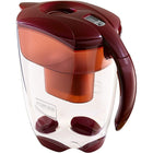 Mavea - Pichet de filtration d'eau Elemaris XL 9 tasses, rouge rubis (M1018906)-Indicateur de filtre intelligent : Mavea Meter indiquant la durée de vie du filtre