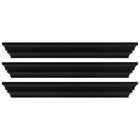 Kiera Grace – Corniche/tablette murale profilée Madison, 24 po, noir, 3/ensemble (FN00282-2MC)-Mesure et capacité de poids: l'étagère flottante globale mesure 61cm L x 12cm l x 7,6cm H (24" L x 4,75" L x 3" H). Cette largeur importante signifie que vous disposez de près de 60cm (2 pi) de magnifique présentoir, créant un espace de rangement maximal. Chaque étagère peut supporter jusqu'à 4,5kg (10 lbs), ce qui vous permet de placer des articles avec un peu plus de poids sur chaque étagère