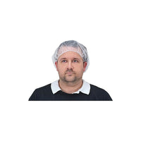 Zenith SafetyMD - Bonnets bouffants, non tissé, blanc, grand, 2000/paquet-Bande élastique pour un ajustement optimal