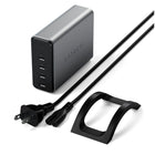 Satechi Chargeur GaN PD 4 ports USB-C 165 W - Gris sidéral-4 x USB-C PD connected - 60W/45W/30W/30W up to 165W total