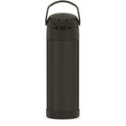 Bouteille Funtainer de Thermos, 470ml Noir Mat-Couvercle à bouton-poussoir et bec verseur