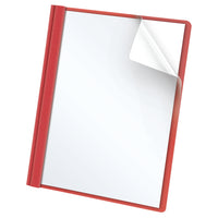 Oxford - Couverture de présentation au devant transparent  - format lettre - rouge-Les couvertures de présentation au devant transparent mettent la page de titre de votre recherche ou de votre rapport en évidence; elles constituent le parfait ajout à votre liste de fournitures scolaires