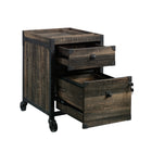 Sauder - La Collection Foundry Road Caisson classeur - Finition Carbon Oak-Le meuble est livre entierement assemble.