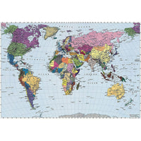 Komar – World Map, murale de 74 x 106 po-Murale à 4 panneaux