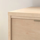Sauder - Clifford Place Crédence de rangement de bureau - Natural Maple-Tablette d'imprimante coulissante pour un espace dédié à l'imprimante