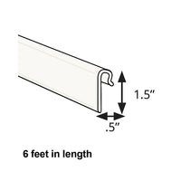 Azar Displays – Bande pour grille murale, 1,5 x 0,5 po, blanc, 5/paquet (600073-WHT-5PK)-Convient seulement aux grilles murales