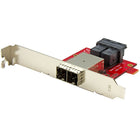 StarTech  Adaptateur Mini SAS 2x SFF-8643 interne vers 2x SFF-8644 externe avec supports, 12 Gb/s (SFF86448PLT2)-Compatible avec les disques SAS 12 Gb/s et rétrocompatible avec les disques SAS et SATA 6 Gb/s

